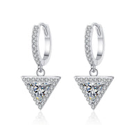women's triangle zircon earrings, view 5 - MRSLM