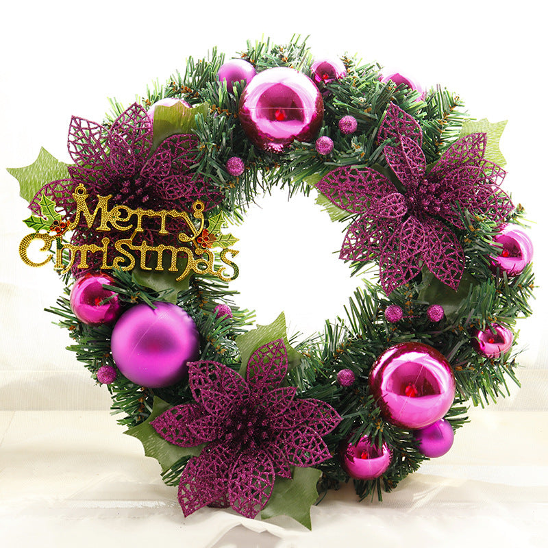 Metallic Christmas ornament wreath, view 6 - MRSLM