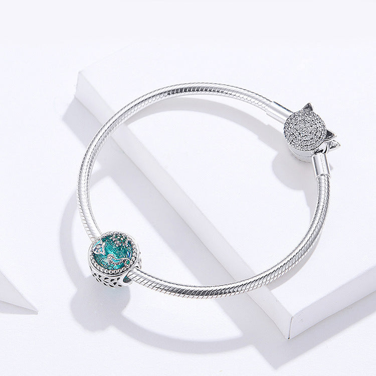 925 silver underwater world beaded bracelet, view 2 - MRSLM