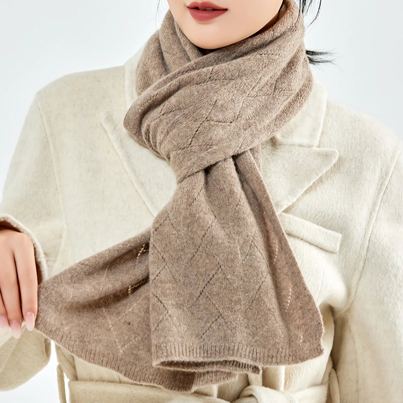 women's merino wool knit scarf, view 12 - MRSLM
