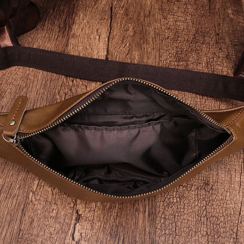 men's leather cell phone belt bag, view 8 - MRSLM