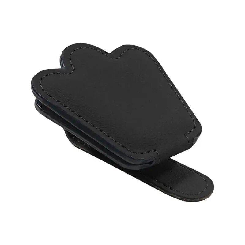 leather car visor clip, view 6 - MRSLM