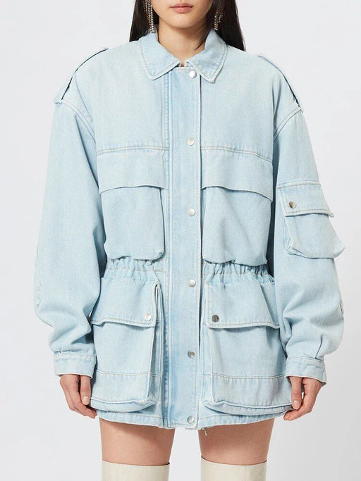 patchwork denim jacket, view 2 - MRSLM