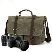 waxed canvas crossbody bag - MRSLM