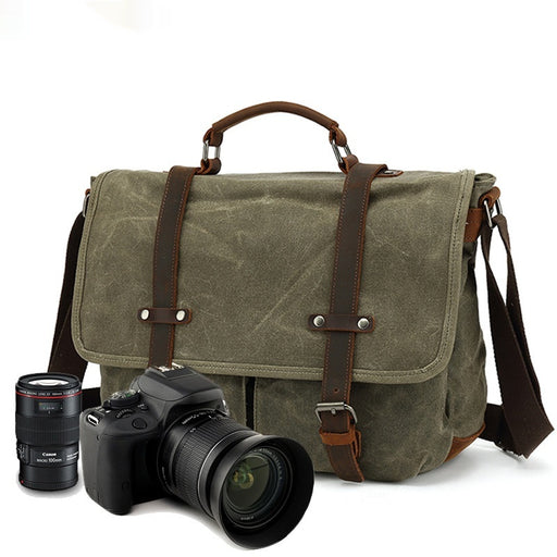 waxed canvas crossbody bag - MRSLM