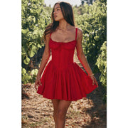Spaghetti strap lace mini dress, view 22 - MRSLM