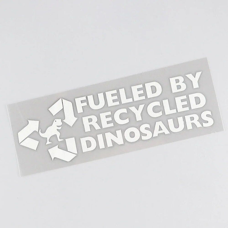 Recycled dinosaurs vinyl car decal, view 10 - MRSLM