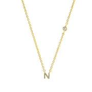 letter pendant necklace, view 30 - MRSLM
