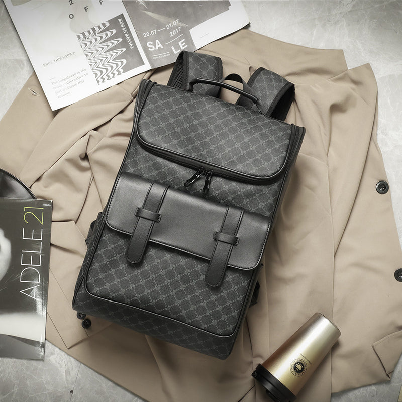 casual pu leather backpack, view 7 - MRSLM