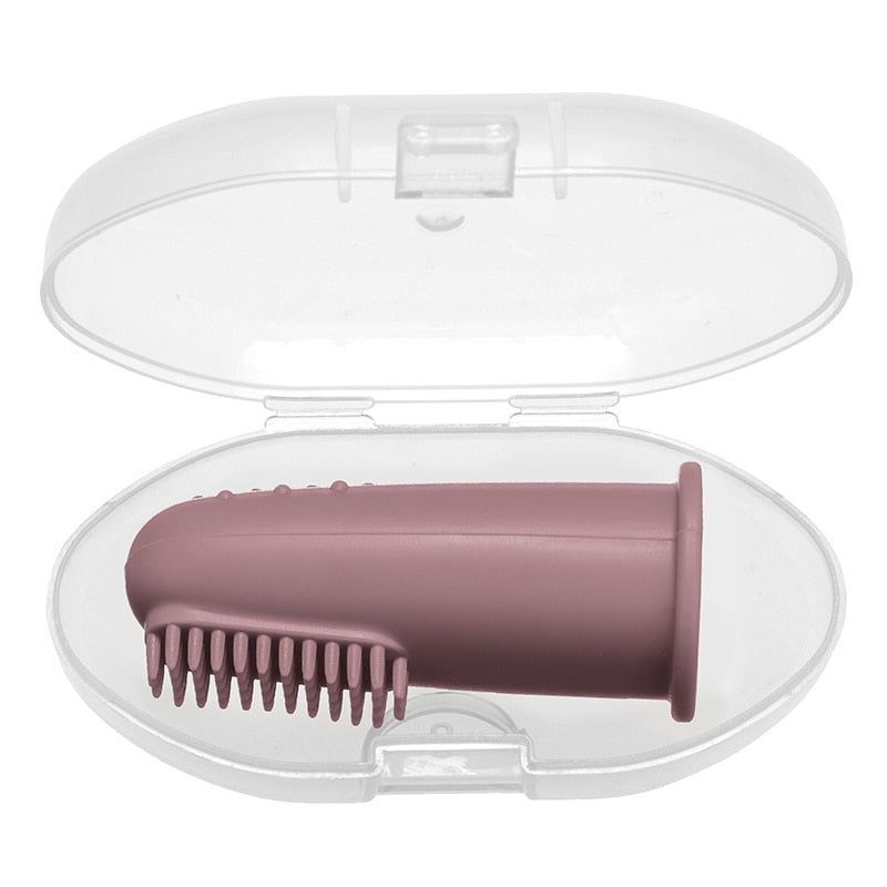 silicone baby finger toothbrush, view 5 - MRSLM