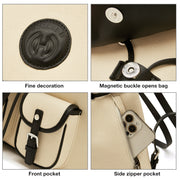 women's soft pu leather backpack, view 4 - MRSLM