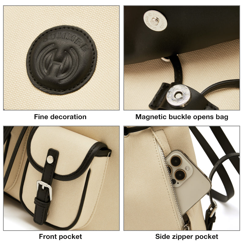 women's soft pu leather backpack, view 4 - MRSLM