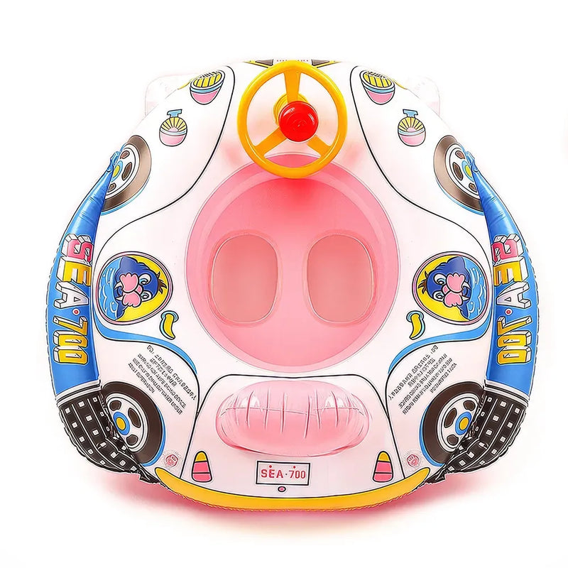 baby swim ring with steering wheel, view 2 - MRSLM