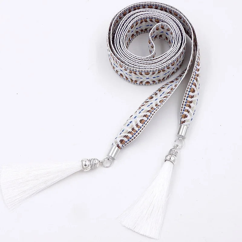 boho tassel chain waist belt, view 8 - MRSLM
