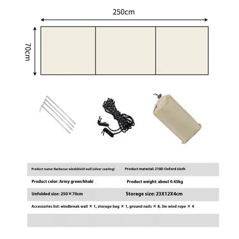 outdoor stove camping windshield screen, view 7 - MRSLM