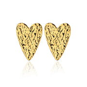 irregular heart stud earrings, view 2 - MRSLM