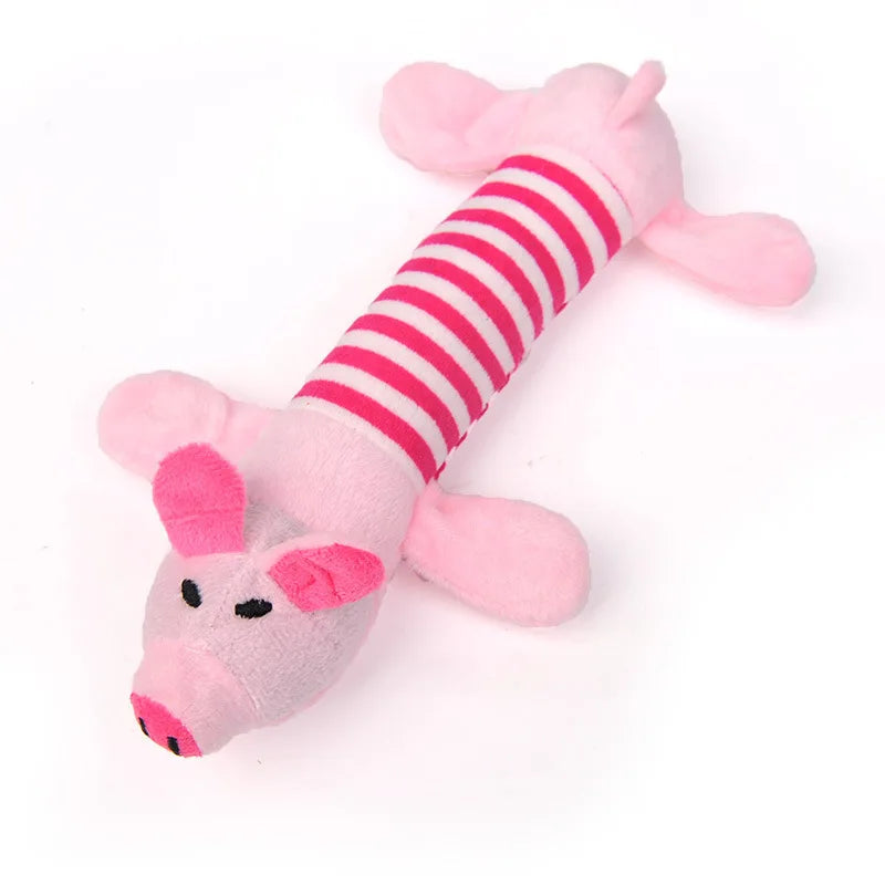 Squeaky plush animal toys for puppies, view 4 - MRSLM