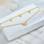 double-layer butterfly anklet, view 5 - MRSLM