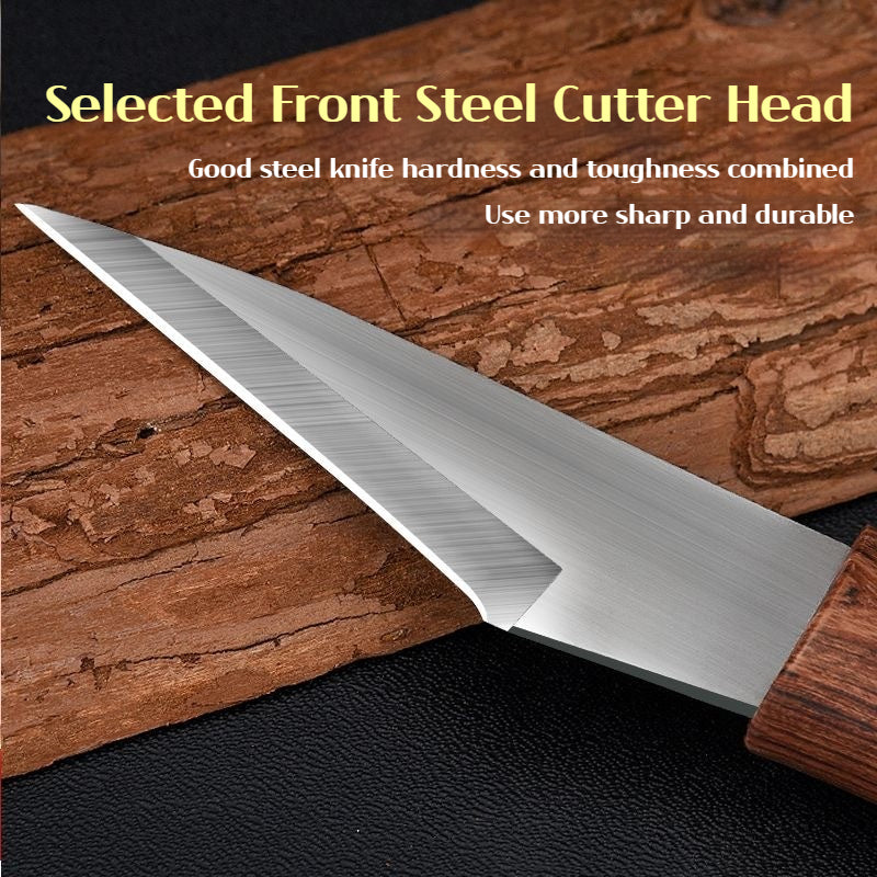 solid wood handle grafting knife, view 5 - MRSLM