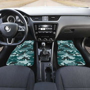 Forest green camouflage car floor mats, view 3 - MRSLM