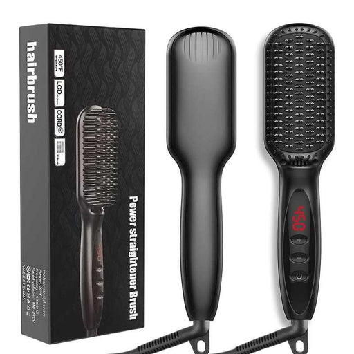 ceramic ionic hair straightener brush - MRSLM