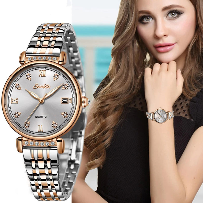 ladies quartz watch with calendar, view 6 - MRSLM