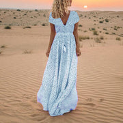 polka dot bohemian beach dress, view 13 - MRSLM