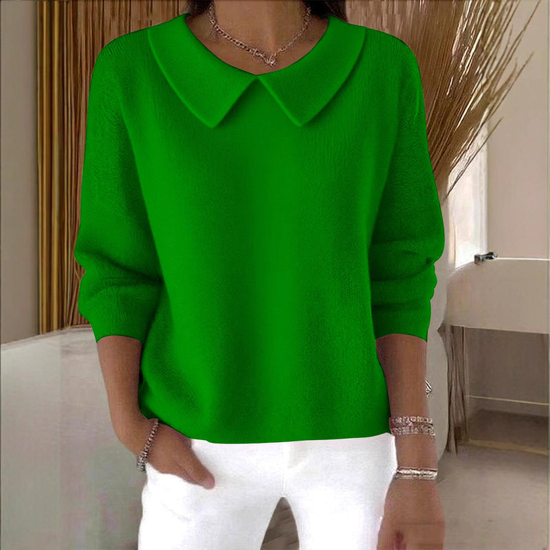 women's loose solid color long-sleeve top, view 12 - MRSLM