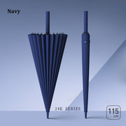 24-rib windproof long handle umbrella, view 3 - MRSLM