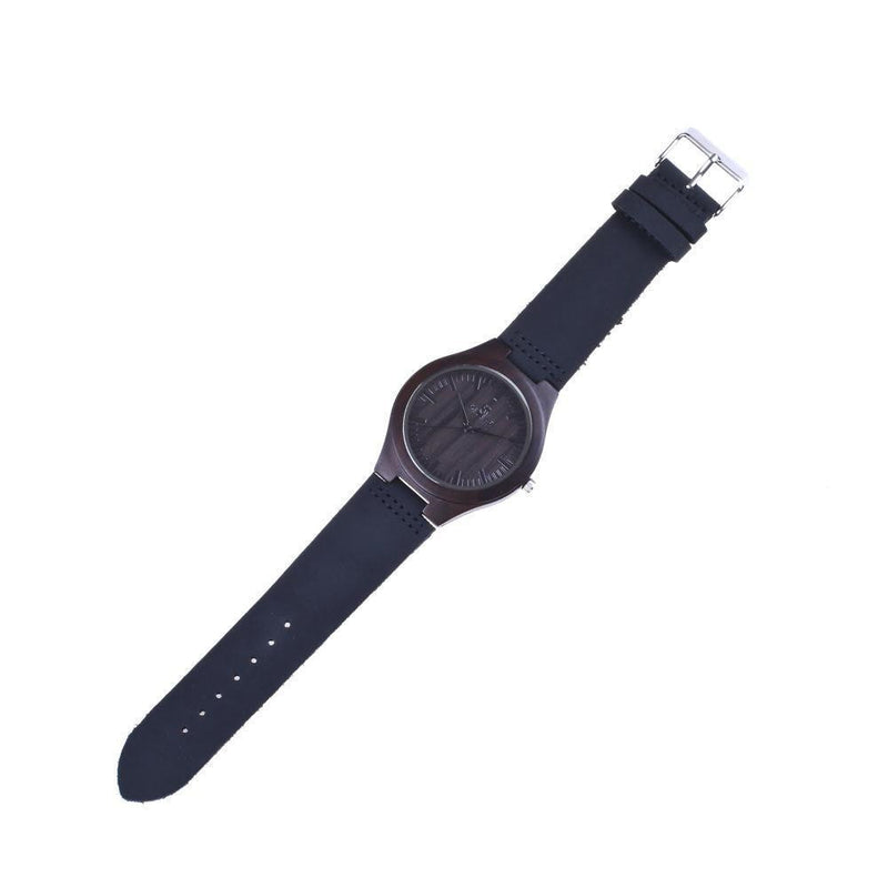 laser engraved wooden watch, view 3 - MRSLM