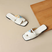 women's leather summer slippers, view 24 - MRSLM
