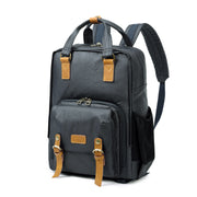 cotton canvas vintage backpack, view 5 - MRSLM