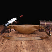 men's leather cell phone belt bag, view 7 - MRSLM