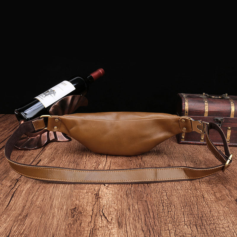 men's leather cell phone belt bag, view 7 - MRSLM