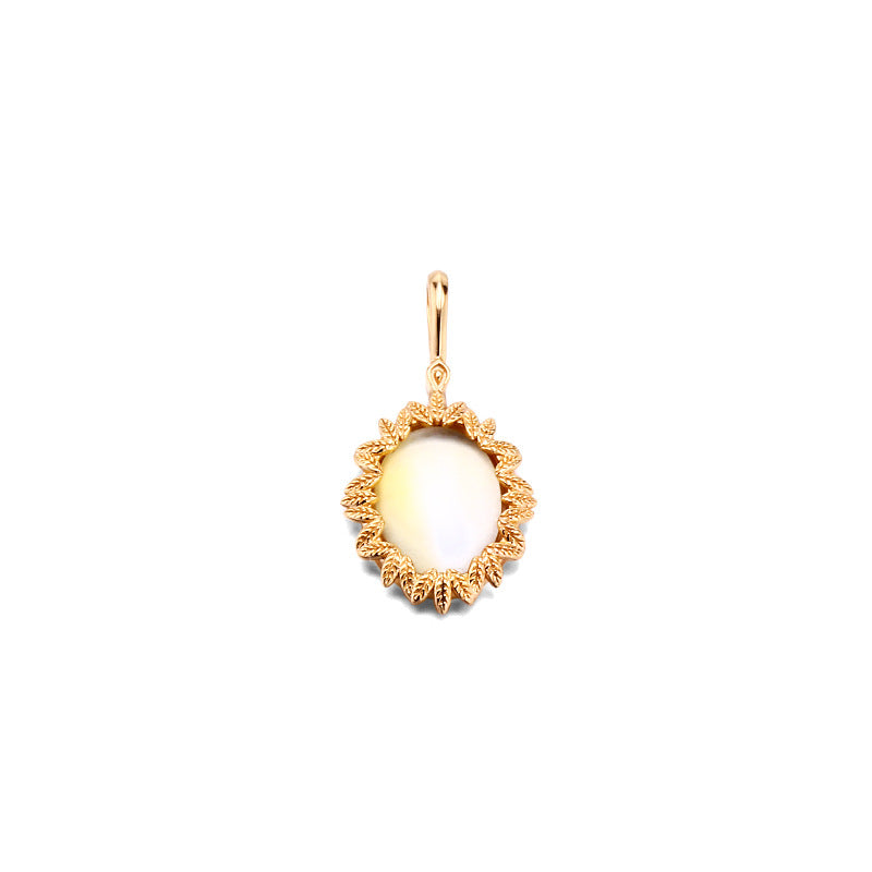 vintage chamomile topaz stud earrings, view 4 - MRSLM