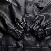 Loose double-breasted motorcycle jacket, view 3 - MRSLM