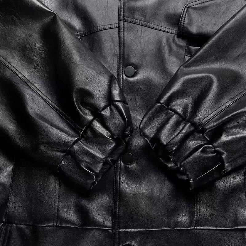Loose double-breasted motorcycle jacket, view 3 - MRSLM