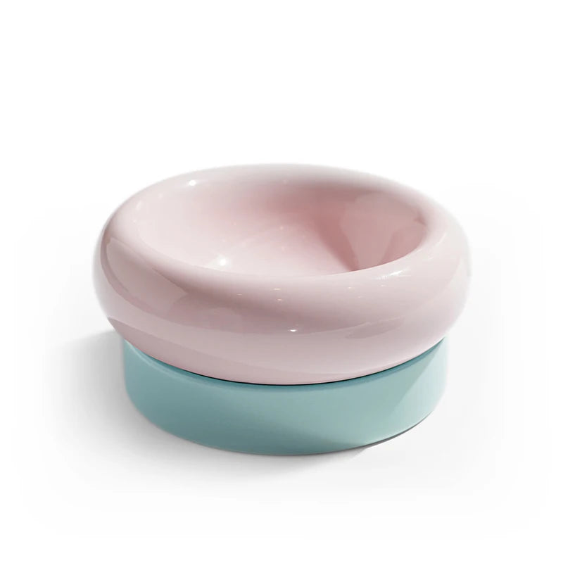 2-in-1 elevated ceramic feeding bowls, view 9 - MRSLM