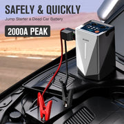 8-in-1 car jump starter and air pump power bank, view 2 - MRSLM