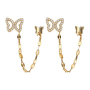 butterfly flying long earrings, view 4 - MRSLM