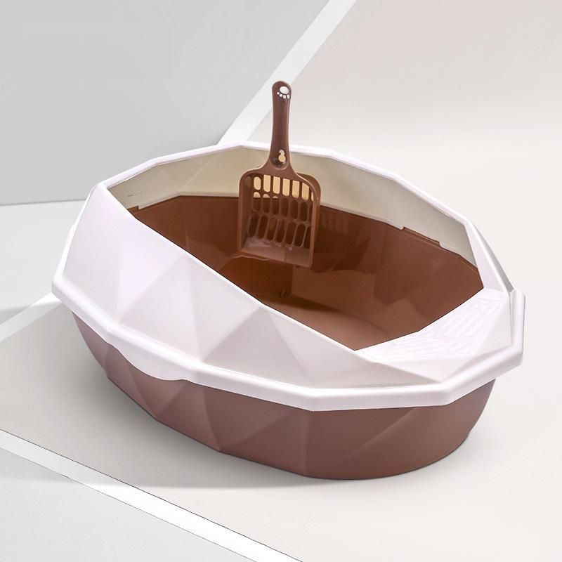 colorful diamond small cat litter box, view 5 - MRSLM