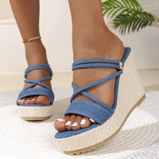 Denim wedge heel sandals - MRSLM