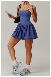 tennis sports dress fake two-piece, view 7 - MRSLM