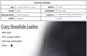 men's short RFID leather wallet, view 4 - MRSLM