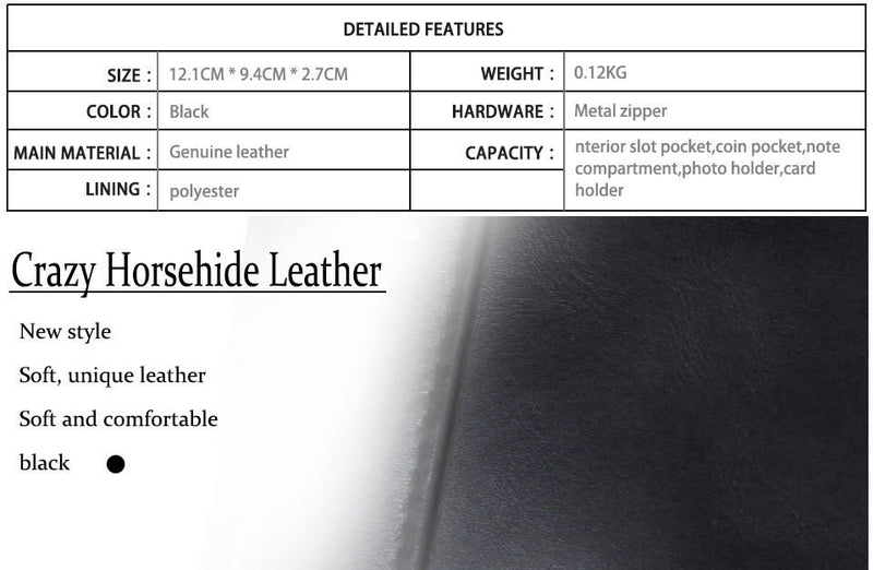 men's short RFID leather wallet, view 4 - MRSLM
