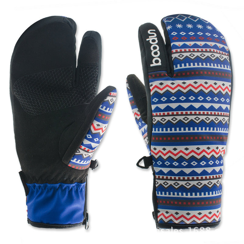 three-finger ski gloves, view 6 - MRSLM