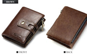double zipper leather purse, view 6 - MRSLM