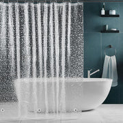 cobblestone geometric waterproof shower curtain - MRSLM