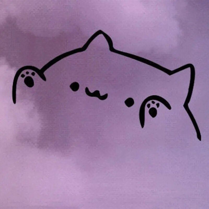 Kawaii Bongo Cat Vinyl Car Decal