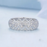 s925 silver mesh wide ring, view 6 - MRSLM